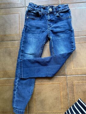 Joules Dark Blue Kids Denim Jeans with Orange Stitching